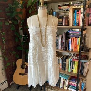 Free People ivory Shailee slip dress, NWT